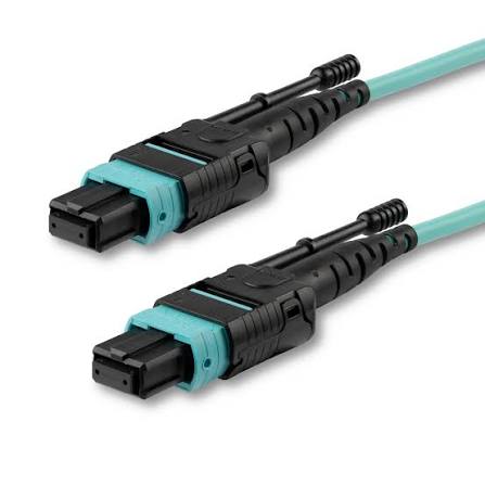 MPO/MTP Fiber Optic Cable - Plenum-Rated - OM3, 40Gb - Push/Pull-Tab - 1 m  (3 ft.)