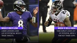 Please select players on both sides. Fantasy Football Buy Low Sell High Stock Watch Lamar Jackson Todd Gurley Among Trade Candidates Heading Into Week 9 Sporting News