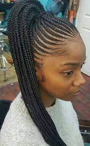 Feed In Braids High Ponytail Pinterest Shiiphillips Feed In Braids Ponytail Feed In Braids Hairstyles Braided Hairstyles