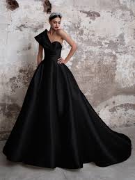 Actually, they both want to get married in black. Tourmaline Pronovias Wedding Dress Black Wedding Dresses Black Ball Gown