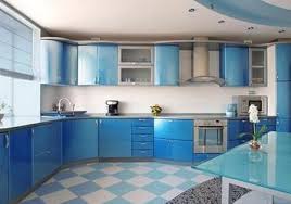 Podea Tabla De Sah Albastra Blue Kitchen Interior Interior Design Kitchen Blue Kitchen Designs