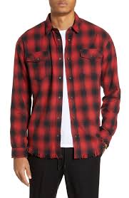 Black And Red Checkered Shirt Mens The Kooples Regular Fit Ombre Plaid Shirt Thekooples Cloth Ombre Plaid Plaid Shirt Red Plaid Shirt