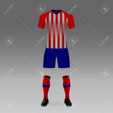 Grab the latest atletico madrid kits 2020 dream league soccer . Football Kit Atletico Madrid Shirt Template For Soccer Jersey Royalty Free Cliparts Vectors And Stock Illustration Image 126977320