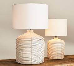 Table Lamps Desk Lamps Bedside Lamps Pottery Barn In 2020 Rattan Lamp Table Lamps For Bedroom Ceramic Table Lamps