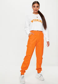 Black And Orange Cargo Pants Orange Plain Cargo Pants Missguided Cargo Pants Women Cargo Pants Outfit Cargo Trousers