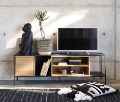 Meuble Tv 1 Porte En Metal Noir Et Manguier Massif En 2019 Meuble Tv Meuble Tv Maison Du Monde Et Meuble