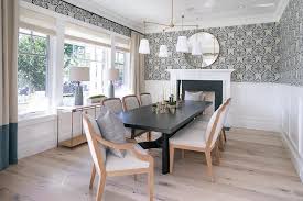 Check spelling or type a new query. Black Oak Dining Table With White And Tan Chairs Transitional Dining Room