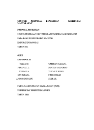Selain itu jika anda melanjutkan penelitian berdasarkan contoh proposal penelitian kesehatan masyarakat yang sudah ada, anda juga tidak perlu mencari ide yang menarik. Top Pdf Contoh Proposal Penelitian Terbaru 1 123dok Com