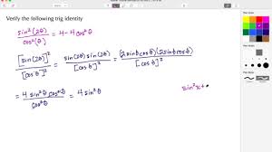 In This Tutorial Learn How To Verify A Trigonometric Equation Using Trigonometric Identities Like Double Angle And Pythagorean S Identity Fun Math Trigonometry