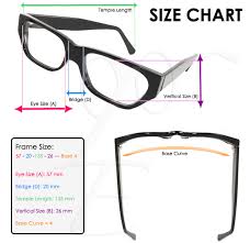 Eye Glasses Size Chart Eyewear Eye Prescription Optician