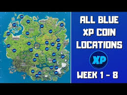 Fortnite edition board game, 2 to 7 players claim locations, battle their opponents, and avoid the storm to survive; All 29 Blue Xp Coins Locations In Fortnite Week 1 8 Blue Is Better Punch Card