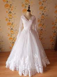 H0820 (made to order,free shipping to worldwide) color : Zj9170 2019 2020 New V Neck White Long Sleeve Lace Bottom Vintage Wedding Dresses For Brides Plus Size Maxi Size 20w 22w 24w Wedding Dresses Aliexpress