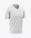 Download Men S V Neck T Shirt Mockup Front Half Side View In Apparel Mockups On Yellow Images Object Mockups