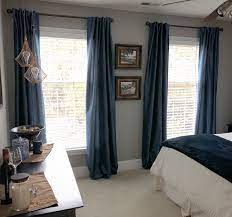 Navy And Gold Bedroom Decor Navy Curtains Grey Walls Benjamin Moore Platinum Grey Navyandgold Nav Curtains For Grey Walls Gray Bedroom Walls Grey Walls