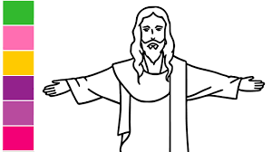 How To Draw Jesus Christ How To Draw Lord Jesus Christ Drawing For Kids Step By Step Jesus Drawings Drawing For Kids Jesus Christ Drawing