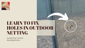 The fleece can be draped over plants to create these can be fixed around the plant or pot to insulate the plant when temperatures plummet. Learn To Repair Holes In Bird Insect Garden Netting Youtube