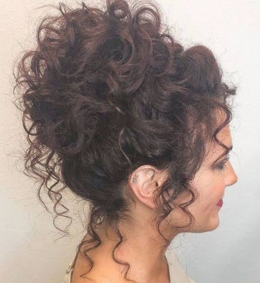 Curly High Bun