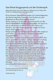 Das Kleine Burggespenst Und Der Geisterspuk Elkes Kindergeschichten Geschichten Fur Kinder Gespenstergeschichte Gespenster Geschichten