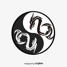 Gambar Yin Yang Dua Naga Logo Corak Hiasan Yin Dan Yang Naga Png Dan Psd Untuk Muat Turun Percuma Seni