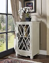 Powell Distressed Blue Red White Black Glass Door Chippendale Side Table Cabinet White Side Tables Furniture Cool Furniture