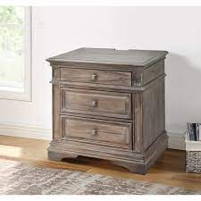 Get ashley furniture's realyn two tone 3 drawer nightstand with easy payment options from coleman crafted from birch veneers and hardwood solids. The Gray Barn Havenwood 3 Drawer Nightstand With Usb Port Overstock 31727866 Distressed Rustic Ivory