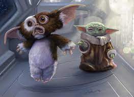 Baby Yoda Vs Gizmo Me Digital Painting Procreate 12 Hours Og R Fanart