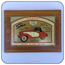 Vintage Vermont Antique Classic Third Place Award Plaque Etsy Award Plaque Antiques Vintage