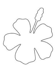 Make hibiscus flower with our templates. Hibiscus Pattern Use The Printable Outline For Crafts Creating Stencils Scrapbooking And More Paper Flower Patterns Flower Template Paper Flower Template