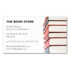 Photo Stack Of Books Book Store Business Card Zazzle Com Bookstore Minimalist Business Cards Business