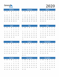2020 Calendar In 2020 Excel Calendar Calendar Template Calendar Printables