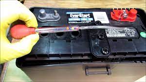 Dip a rag into the mixture and lightly scrub down the entire outside of the battery. Checking Battery Acid Levels Youtube
