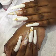 Now nail techs are creating stunning clear acrylic manicures. 50 Incredible White And Gold Nails To Compliment Your Style In 2020