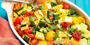Healthy vegetarian eating and cooking with various flying chopped vegetables ingredients, cooking pot and spoon at … 40 Easy Summer Vegetable Recipes Cooking With Fresh Summer Vegetables