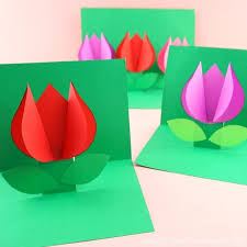Download a blank covid vaccine card in pdf form. How To Make A Pop Up Flower Card Easy Spring Tulip Craft For Kids I Heart Crafty Things