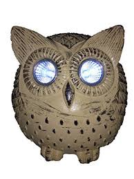 Owl Bird Bath With Solar Light Lightahead Solar Owl Light Poly Resin Owl With Led Eye Powered By Solar Light For Park Patio Deck Yard Garden Solar Lights Solar Lamp Country Garden Decor