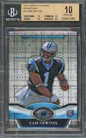 2011 topps rising rookies gold #130 cam newton: 2011 Upper Deck 198 Cam Newton Carolina Panthers Rookie Card Bgs Bccg 10 Graded Card Trading Cards Single Cards Prb Org Af