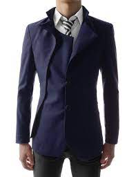 Thelees Mens Unbalance 2 Button China Collar Jacket At Amazon Men S Clothing Store Blazers And Sports Jackets Collar Jackets Western Suits Mens Outfits