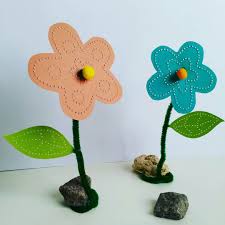 Wackelblume Basteln Mit Kindern Basteln Mit Kleinkindern Blumen Basteln