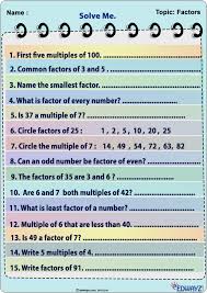 Worksheets Math Factors Kids Funlearning Edwayz Factors And Multiples Math Practices Mental Maths Worksheets