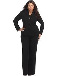Le Suit Plus Size Suit Crepe Jacket Elastic Waistband Pull On Pants Reviews Wear To Work Plus Sizes Macy S Fashion Plus Size Suits Plus Size Outfits