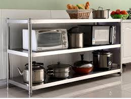 Kitchen work table stainless steel metal commercial nsf scratch resistent and antirust work table with adjustable table toot (24w×48l) 4.6 out of 5 stars 950 $155.99 $ 155. Stainless Steel Kitchen Work Food Prep Table Pot Pan Hanger Deck Mount Kitchen Storage Organizer Cabinet Rack Kitchen Islands Trolleys Aliexpress