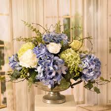 Blue silk hydrangea artificial flowers. Blue Hydrangea And Rose Silk Floral Arrangement Ar440 Floral Home Decor Silk Rose Arrangements Tulip Floral Arrangements Magnolia Silk Flower Arrangements Tropical Arrangements Tropical Silk Flower Arrangements Peony Arrangement Sunflower