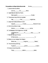 Spanish Comparatives And Superlatives Quiz In 2020 Spanish Comparatives Mastery Learning Superlatives