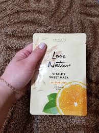 Love Nature Vitality Sheet Mask With Orange Oat Bridal Skin Care Oriflame Beauty Products Sheet Mask