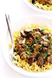 Golden seared juicy beef strips smothered in recipe notes: The Best Beef Stroganoff Recipe Gimme Some Oven