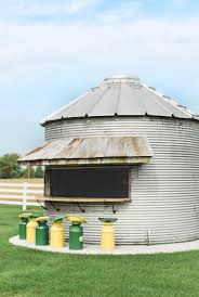 Diy Grain Silo Bar Rustic Outdoor Kitchens Backyard Rustic Outdoor