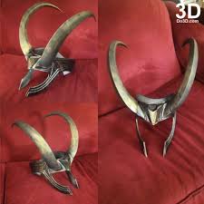 3d Printable Model Loki New Helmet Crown Thor Ragnarok Version Print File Format Stl Do3d Com Loki Cosplay Tutorial Loki Helmet Loki Cosplay