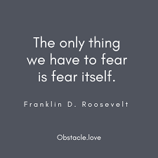 The Only Thing We Have To Fear Is Fear Itself Quote By Franklin D Roosevelt Via Onreact In 2020 Fear Quotes Zootopia Quotes Overcoming Fear