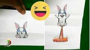 Funny Drawing How To Draw Funny Cartoon On Folded Paper Surprise Dra Funny Drawings 3d Drawing Tutorial Minecraft Drawings