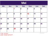 Het begint al een traditie te worden, halverwege de maand komt de nieuwe gratis maandkalender online! Image For Mei Indonesia Kalender 2018 Calendar Calendar 2018 Holiday Calendar